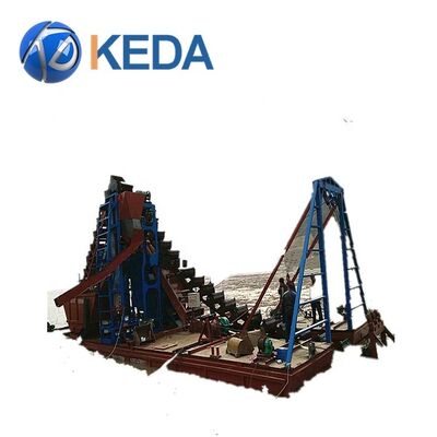 Energy Mining Electric Bucket Chain Dredger 1.12m Hull Depth 56 KG Weight