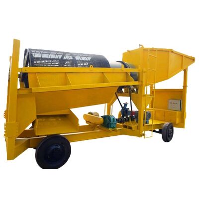 Alluvial Trommel Mobile Gold Wash Plant with 5000mm*1500mmx1800mm Dimension 8000 KG Weight and Gravity Separator