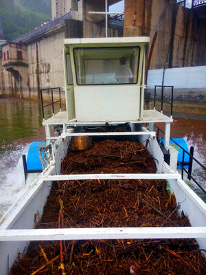 12t Load Capacity Aqua Weed Harvester with 3000m2/h Garbage Loading 2.6m Harvesting Width