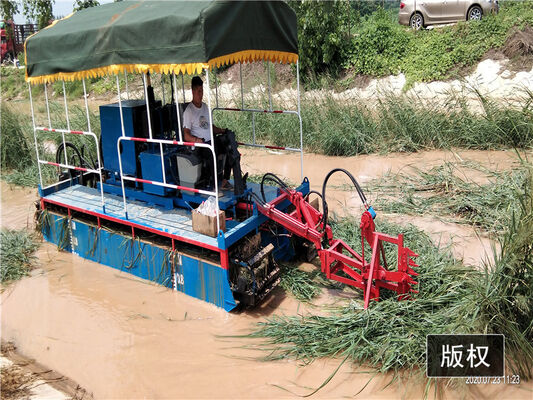 6000mm Length Amphibious Aquatic Plant Harvester 39kw with 2200R/min Changchai Engine