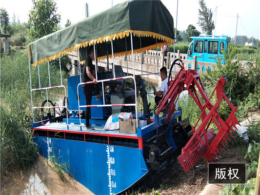 6000mm Length Amphibious Weed Harvester 12kw For Wetland Reed Cutting