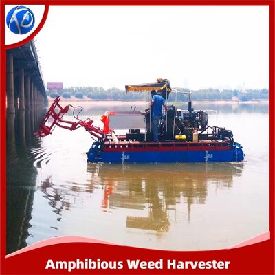 6000mm Length Amphibious Weed Harvester 12kw For Wetland Reed Cutting