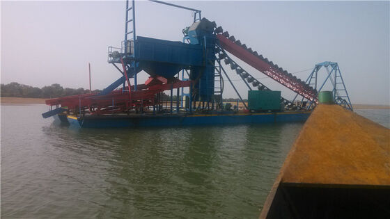 JC-3000 Ladder Winch Bucket Chain River Sand Dredger 400m3/h Output