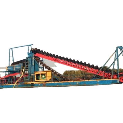 Diesel Bucket Chain Dredger 6-14m Dredging Depth for Gold / Diamond Mining
