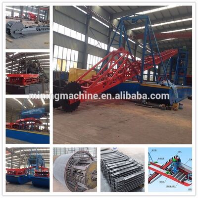 8/3 Inch Pump Diesel Gold Bucket Dredger 15 m Dredging Depth