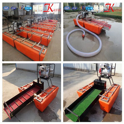 Gold Mining Mini Dredger Diesel Powered with Screw Wheeled Sand Washer