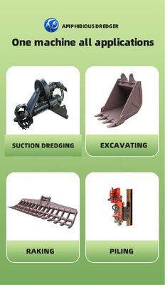 Multifunctional Amphibious Dredger with Self Propulsion Corrosion Resistant Hull