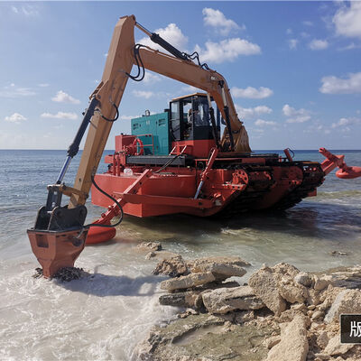 Diesel Amphibious Excavator 400m3/h for River Lake Sand Dredging