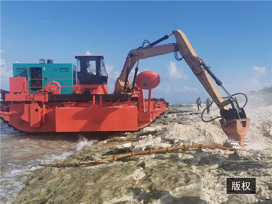 Diesel Amphibious Excavator 400m3/h for River Lake Sand Dredging