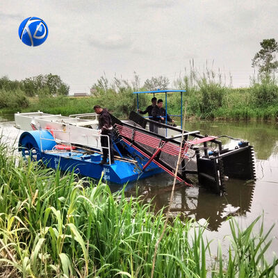 Amphibious Aquatic Weed Harvester with 4 Layers Anti-Rust Marine Paint for Underwater Grass Cutting