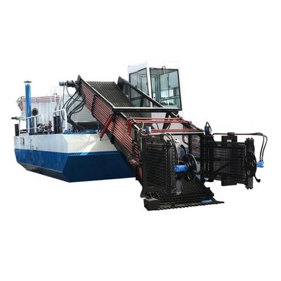 Gear Drive Aquatic Weed Harvester with 24 Hour Continuous Working and 4 Layers Anti-Rust Paint for Efficient Water Cleaning