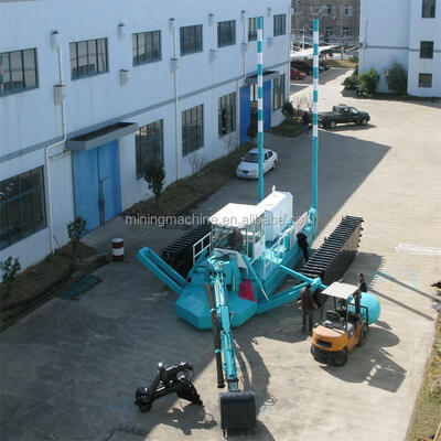 Customized Amphibious Dredger 30t Weight with 3 Stage Cutter Head