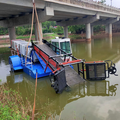 19000 KG Aquatic Weed Harvester with 4 Layers Anti-Rust Marine Paint and Automatic Hydraulic Control for River Cleaning