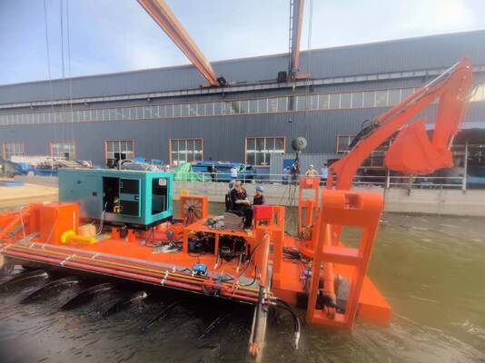 KEDA 194KW Engine Power Amphibious Excavator 6.5m Dredging Depth