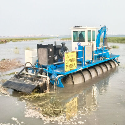 KEDA 1500m Discharging Distance Amphibious Excavator 6.5m Dredging Depth
