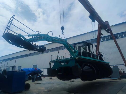 KEDA 11*3.3*3.1m Amphibious Spartina Alterniflora Mower with Cummins Engine and 20t Weight for Wetland Restoration