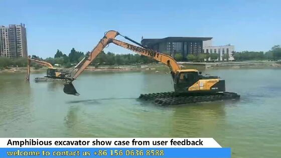 Track Type Amphibious Excavator with 1 Year Warranty 20t Weight and 40 Inch Draught