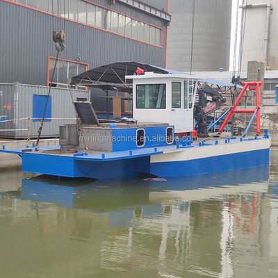 Custom Small Pontoon Work Boat with 10 inch Draught 35000 KG Weight