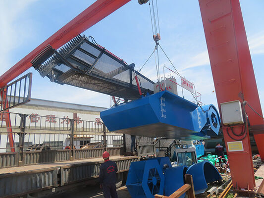 Mini Aquatic Weed Harvester 12t Load Capacity for Water Hyacinth Application