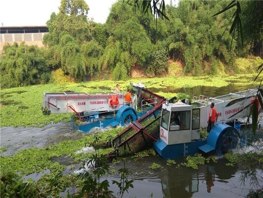 3500 M2/H Multi Functional Aquatic Weed Harvester with Full Hydraulic Drive for Waterway Cleaning