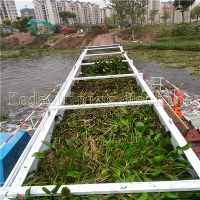 KEDA Full-Automatic Aquatic Weed Harvester with Paddle Wheel Propulsion and Modular Design for Efficient Weed Removal
