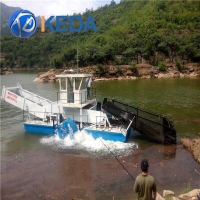 KEDA Full-Automatic Aquatic Weed Harvester with Paddle Wheel Propulsion and Modular Design for Efficient Weed Removal