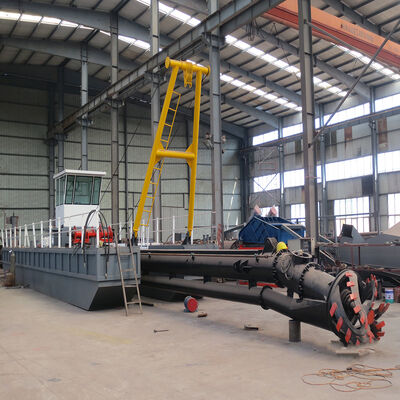 Diesel Power Cutter Suction Dredger 8m Dredging Depth 100cm Draught