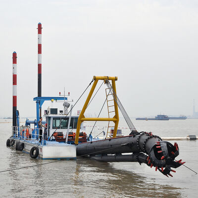 River Course Testing Cutter Suction Dredger 298kw with Water Flow Meter