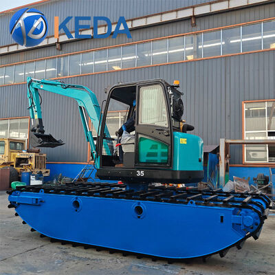KEDA Multi-purpose Amphibious Excavator with Sealed Box-shaped Track Shoe and Advanced Hydraulic System