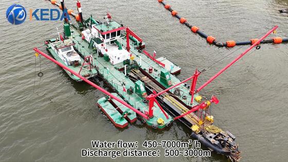 Custom KEDA Cutter Suction Dredger with 500 Cubic Meters per Hour Capacity and 15 Meters Depth for River Reservoir Dredging