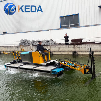 Automatic Amphibious Weed Harvester with Aluminum Alloy Body and Stern Drive Engine for Real-Time Positioning