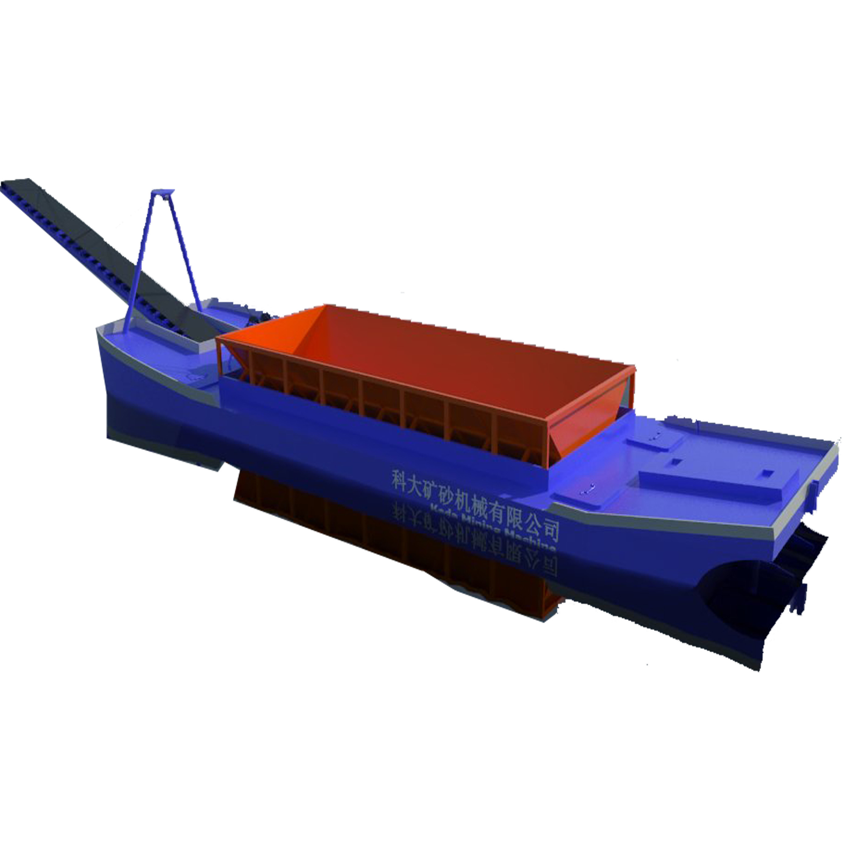 Barge Engine भूमि पुनर्भरण के लिए डीजल सेल्फ-अनलोडिंग सैंड बार्ज