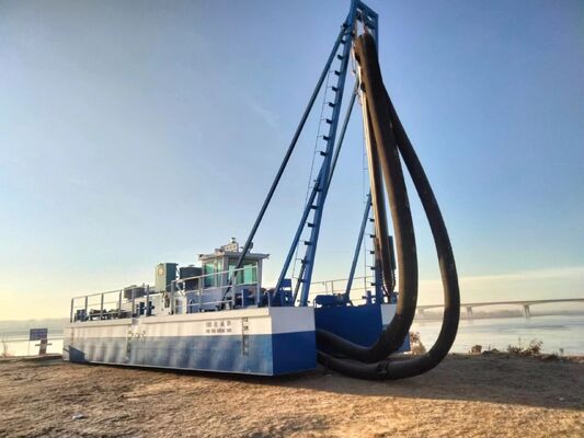 Diesel Engine Jet Suction Dredger  20m Dredging Depth 10 Inch Draught