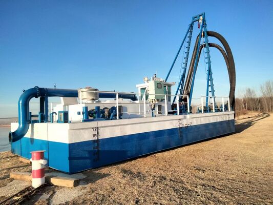 Diesel Engine Jet Suction Dredger  20m Dredging Depth 10 Inch Draught