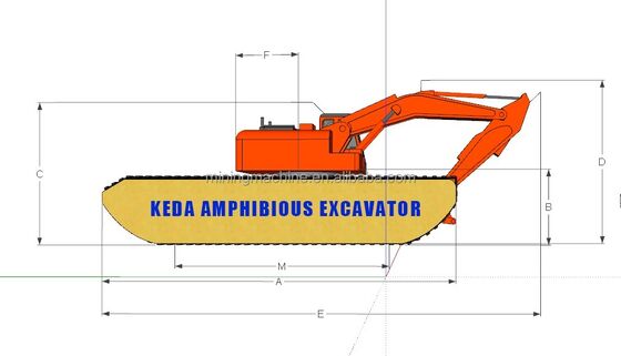 River Dredging Diesel Amphibious Dredger 500m3/h Working Capacity