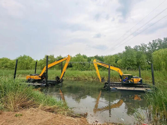 River Dredging Amphibious Dredger Multifunctional 9*4*3.5 Dimension