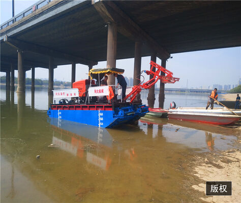 Marine Steel Amphibious Caterpillar Weed Harvester for Shallow River Cleaning