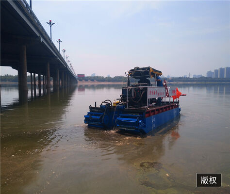 Marine Steel Amphibious Caterpillar Weed Harvester for Shallow River Cleaning