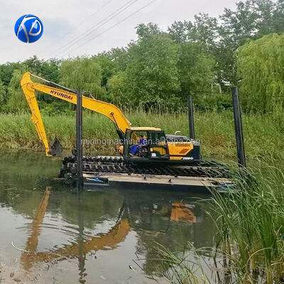 Marine Steel Amphibious Caterpillar Weed Harvester for Shallow River Cleaning
