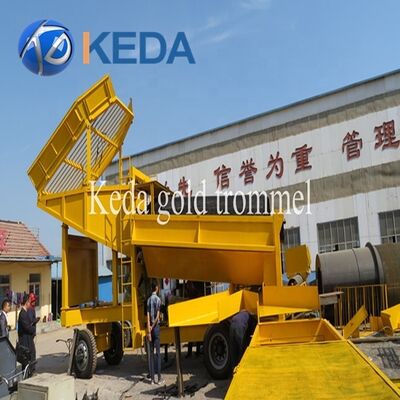 Gold Trommel Wash Plant with Obvious Gold-selected Effect 8300*2400*4700 Dimension and 8000 KG Weight for Small Scale Mining