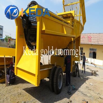 Gold Trommel Wash Plant with Obvious Gold-selected Effect 8300*2400*4700 Dimension and 8000 KG Weight for Small Scale Mining