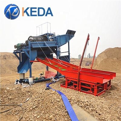 High Work Efficiency Modular Design Gold Trommel Wash Plant with Engine Core Components