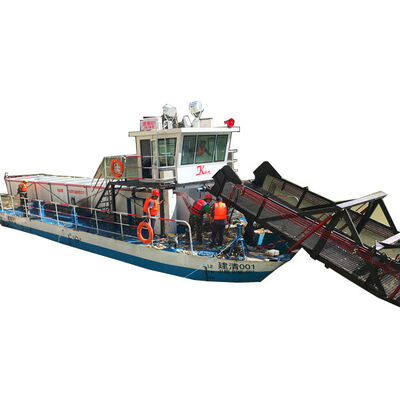 2.6m Harvesting Width Aqua Weed Harvester with 3000m2/h Garbage Loading Capacity CE Certified