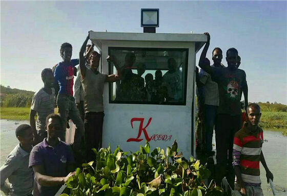 12t Load Capacity Automatic Amphibious Weed Harvester with Diesel Engine