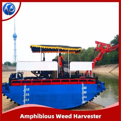 6000mm Length Amphibious Aquatic Plant Harvester 39kw with 2200R/min Changchai Engine