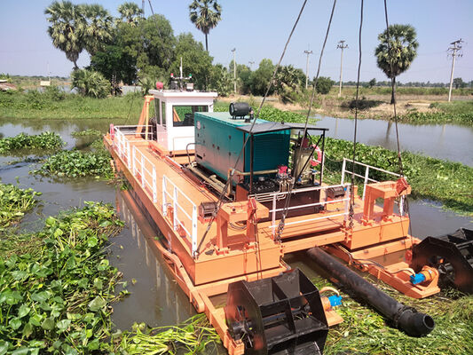 Spiral Suction Head Cutter Suction Dredger 2000KG Capacity with Hydraulic System