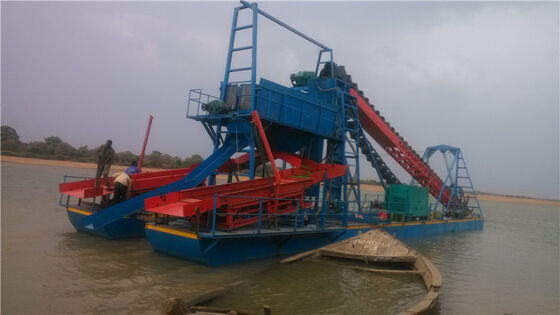 JC-3000 Ladder Winch Bucket Chain River Sand Dredger 400m3/h Output