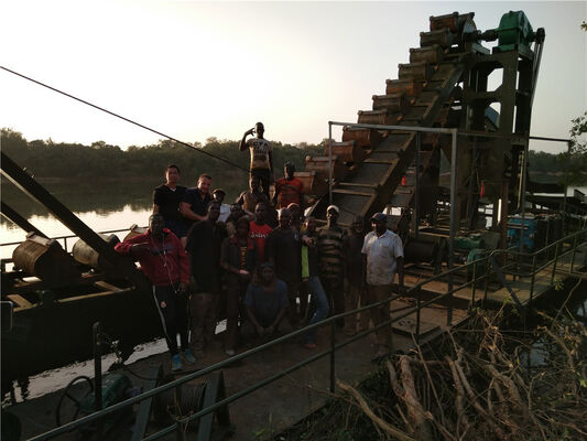 JC-3000 Ladder Winch Bucket Chain River Sand Dredger 400m3/h Output