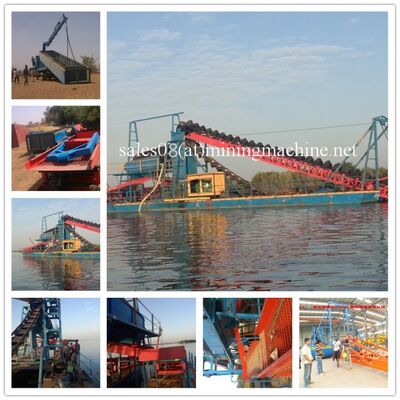 8/3 Inch Pump Diesel Gold Bucket Dredger 15 m Dredging Depth