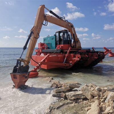 Multi-purpose Amphibious Excavator with 5.1/3.0km/h Travel Speed 300m³/h Working Capacity and Volvo 250 Motor